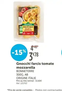 L'Eau Vive BONNETERRE Gnocchi farcis tomate mozzarella offre