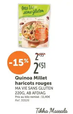 L'Eau Vive MA VIE SANS GLUTEN Quinoa Millet haricots rouges offre