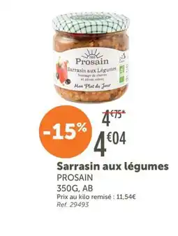 L'Eau Vive PROSAIN Sarrasin aux légumes offre