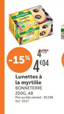 L'Eau Vive BONNETERRE Lunettes à la myrtille offre