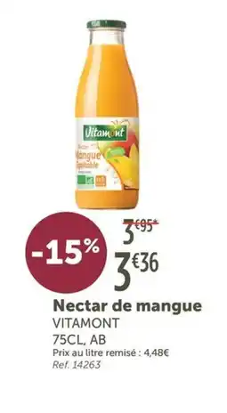 L'Eau Vive VITAMONT Nectar de mangue offre