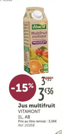 L'Eau Vive VITAMONT Jus multifruit offre