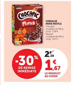 Bi1 CHOCAPIC Cereales minis nestle offre