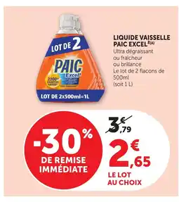 Bi1 PAIC Liquide vaisselle offre