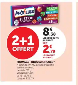 Bi1 APERICUBE Fromage fondu offre