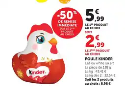 Bi1 KINDER Poule offre