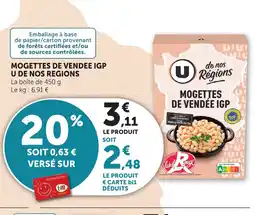 Bi1 U DE NOS REGIONS Mogettes de vendee igp offre