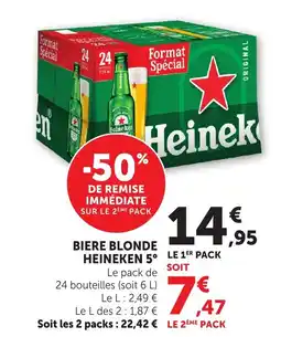 Bi1 HEINEKEN 5° Biere blonde offre