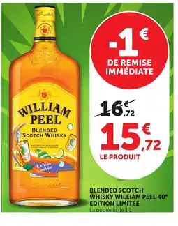Bi1 Blended scotch whisky william peel 40° edition limitee offre