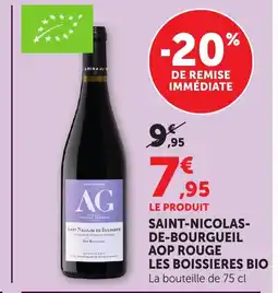 Bi1 Saint-nicolas- de-bourgueil aop rouge les boissieres bio offre
