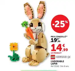 Bi1 LEGO CREATOR L'adorable lapin offre