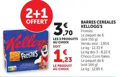 Bi1 KELLOGG'S Barres cereales offre