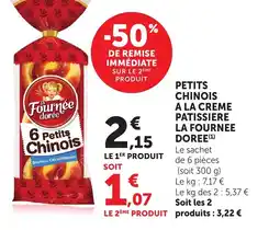 Bi1 LA FOURNEE DOREE Petits chinois a la creme patissiere offre
