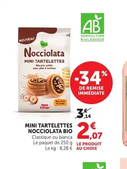 Bi1 NOCCIOLATA BIO Mini tartelettes offre