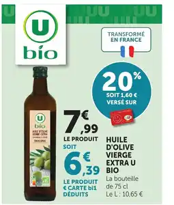 Bi1 U BIO Huile d'olive vierge extra offre