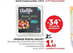 Bi1 VIOLIFE Fromage vegetal offre