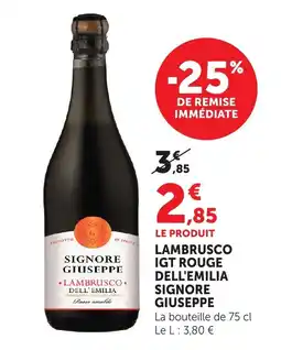 Bi1 SIGNORE GIUSEPPE Lambrusco igt rouge dell'emilia offre