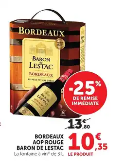 Bi1 BARON DE LESTAC Bordeaux aop rouge offre