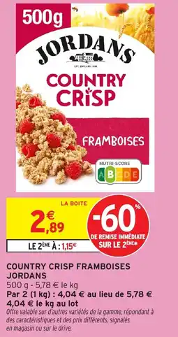 Intermarché Country crisp framboises jordans offre