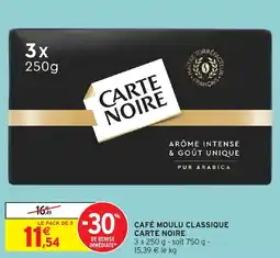 Intermarché Café moulu classique carte noire offre