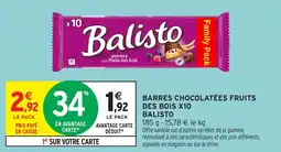 Intermarché Barres chocolatées fruits des bois x10 balisto offre