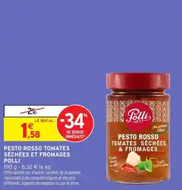 Intermarché Pesto rosso tomates séchées et fromages polli offre