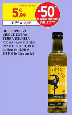 Intermarché Huile d'olive vierge extra terra delyssa offre
