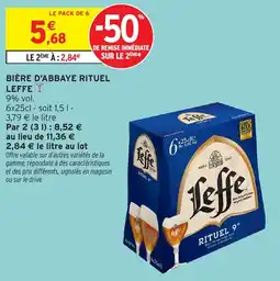 Intermarché Bière d'abbaye rituel leffe offre