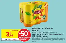 Intermarché Boisson au thé pêche lipton offre