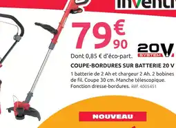 Mr Bricolage Inventiv coupe-bordures sur batterie 20 v offre
