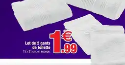 Bazarland Lot de 2 gants de toilette offre