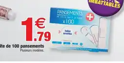 Bazarland Boîte de 100 pansements offre