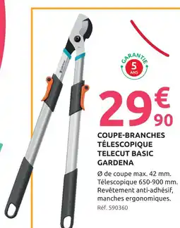 Mr Bricolage Gardena coupe-branches télescopique telecut basic offre
