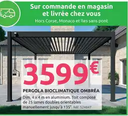 Mr Bricolage Pergola bioclimatique ombréa offre
