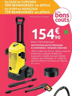 Mr Bricolage Kärcher nettoyeur haute pression k4 universel 130 bars offre