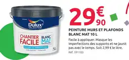 Mr Bricolage Dulux valentine peinture murs et plafonds blanc mat offre