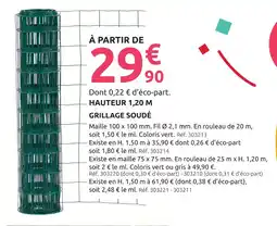 Mr Bricolage Grillage soudé offre