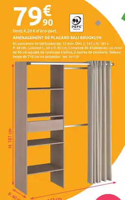 Mr Bricolage Aménagement de placard bali brooklyn offre