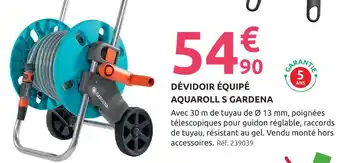 Mr Bricolage Gardena dévidoir équipé aquaroll s offre