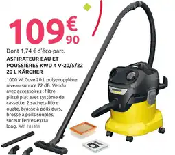Mr Bricolage Kärcher aspirateur eau et poussières kwd 4 v-20/5/22 20 l offre