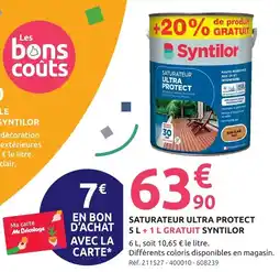 Mr Bricolage Syntilor saturateur ultra protect 5 l + 1 l gratuit offre