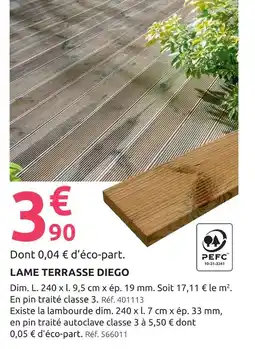 Mr Bricolage Lame terrasse diego offre