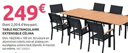 Mr Bricolage Table rectangulaire extensible céline offre