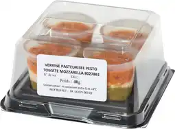 Carrefour Market 4 verrines pesto tomates & mozzarella mix buffet offre
