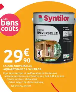 Mr Bricolage Syntilor lasure universelle aquarethane 5l offre