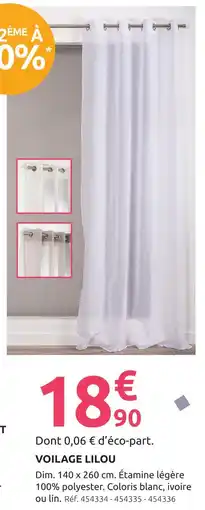 Mr Bricolage Voilage lilou offre