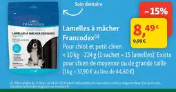 Maxi Zoo Francodex lamelles à mâcher offre