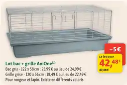 Maxi Zoo Anione lot bac + grille offre