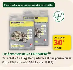Maxi Zoo Premiere litières sensitive offre