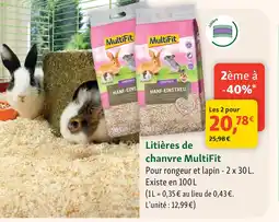 Maxi Zoo Multifit litières de chanvre offre